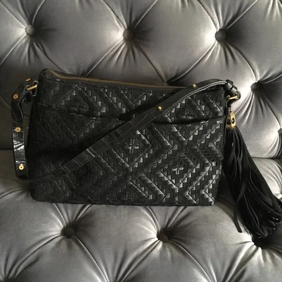 Eric Javits Gorgeous!!! Kamela Whipstitched Shoulder Bag - Picture 2 of 12